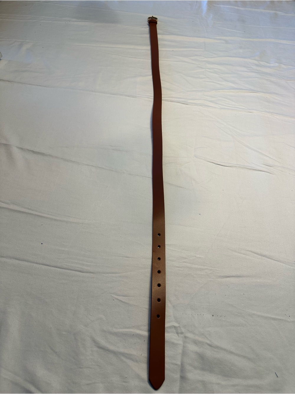 Classic Men’s Brown Leather Belt with Polished Buckle
